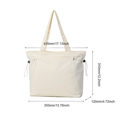 Μεγάλη γυναικεία τσάντα ώμου με κορδόνι τσάντα τσάντα στο πλάι Cinch μόδας τσάντα τσάντα Ελαφρύ τσαντάκι κολεγιακής τσάντα βιβλίου