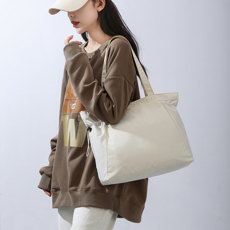 Μεγάλη γυναικεία τσάντα ώμου με κορδόνι τσάντα τσάντα στο πλάι Cinch μόδας τσάντα τσάντα Ελαφρύ τσαντάκι κολεγιακής τσάντα βιβλίου