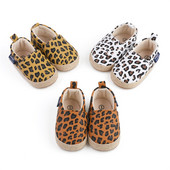 2023-08-10 Lioraitiin 0-18M Baby Girls Shoes Leopard Print Slip on Flats Casual Walking παπούτσια για νεογέννητο βρέφος