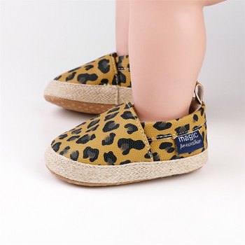 2023-08-10 Lioraitiin 0-18M Baby Girls Shoes Leopard Print Slip on Flats Casual Walking παπούτσια για νεογέννητο βρέφος
