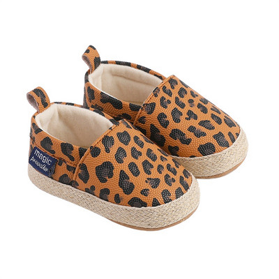 2023-08-10 Lioraitiin 0-18M Baby Girls Shoes Leopard Print Slip on Flats Casual Walking παπούτσια για νεογέννητο βρέφος