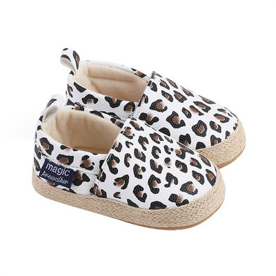 2023-08-10 Lioraitiin 0-18M Baby Girls Shoes Leopard Print Slip on Flats Casual Walking παπούτσια για νεογέννητο βρέφος