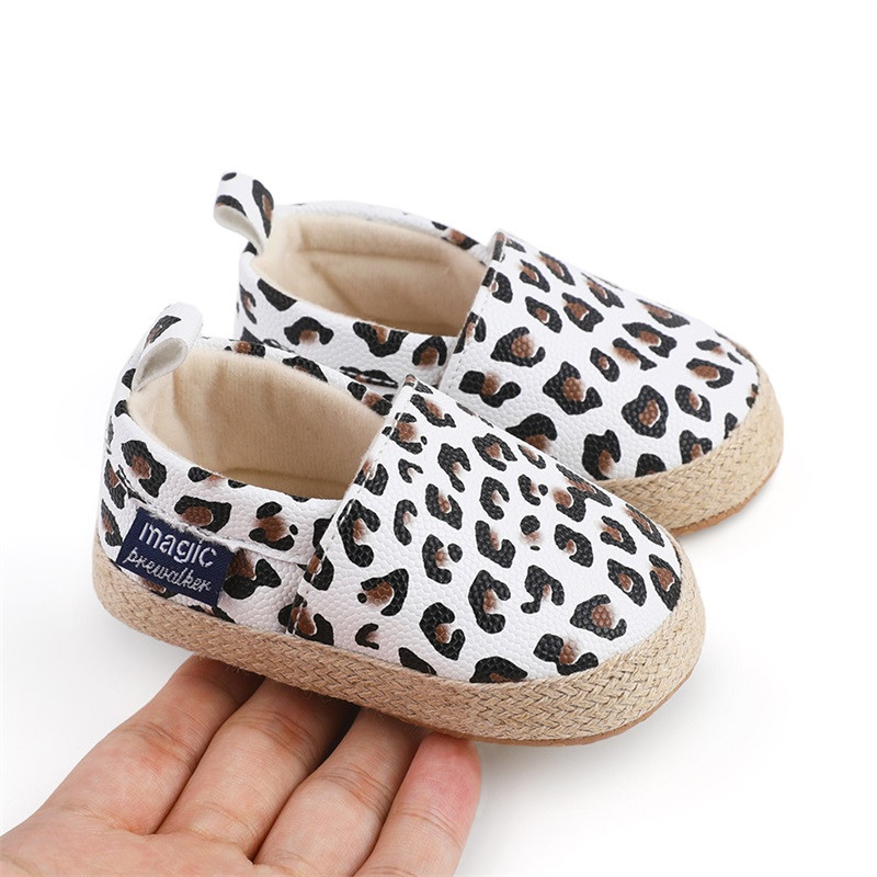 2023-08-10 Lioraitiin 0-18M Baby Girls Shoes Leopard Print Slip on Flats Casual Walking παπούτσια για νεογέννητο βρέφος