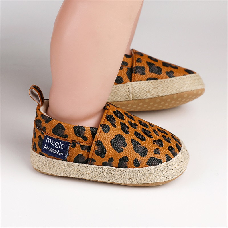 2023-08-10 Lioraitiin 0-18M Baby Girls Shoes Leopard Print Slip on Flats Casual Walking παπούτσια για νεογέννητο βρέφος