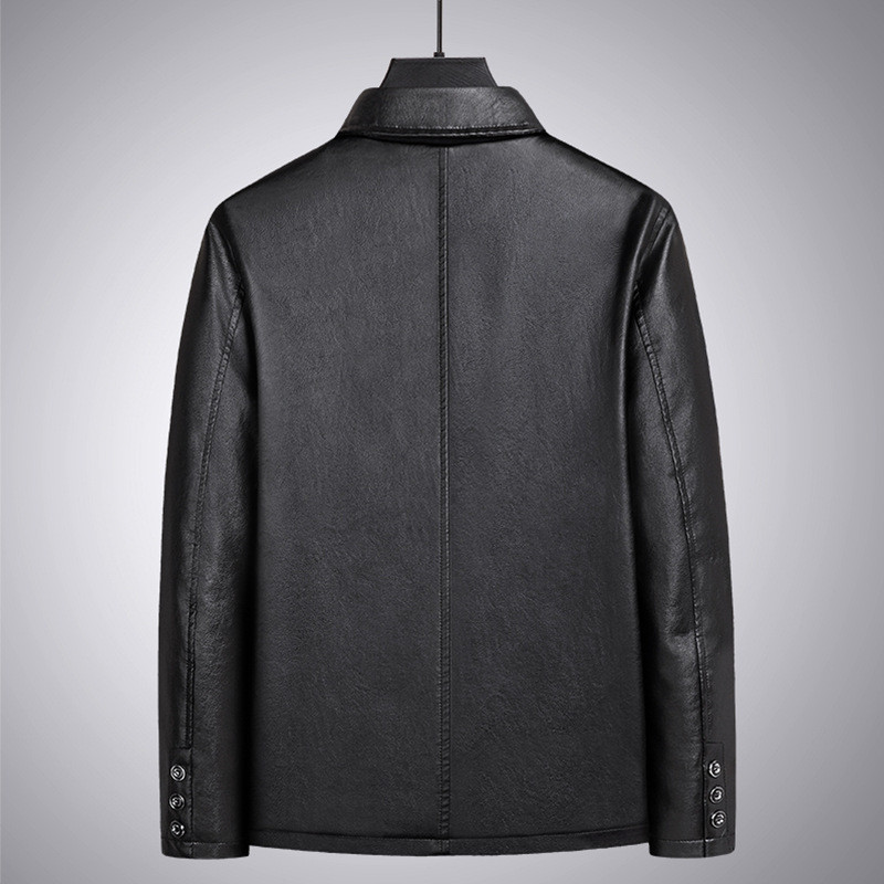 Πολυτελή PU Ανδρικά Μπουφάν 2021 Άνοιξη Φθινοπωρινό Δερμάτινο Μπουφάν Ανδρική Μόδα Casual Μονόχρωμα Outwear Plus μέγεθος 5XL HA071