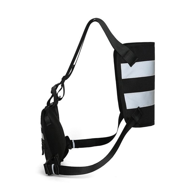 Funktsionaalne taktikaline rinnakott Unisex rinnakorvi kott helkurriba Night Run kotid Bullet Hip Hop Vest Tänavarõivaste kott vööpakk