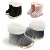 Νέες χοντρές ζεστές χειμερινές μπότες για μωρά Νεογέννητα μονόχρωμα παιδικά παπούτσια First Walkers Keep Warm Μποτάκια Snowfield για αγόρι κορίτσι