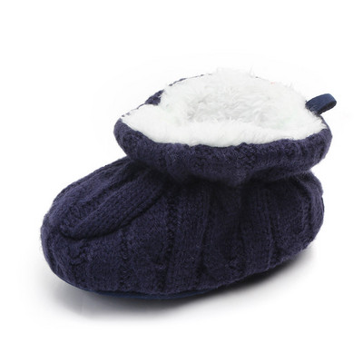 Βρεφικά παπούτσια πλεκτά με βελονάκι για αγόρια κορίτσια Χειμώνας ζεστά νεογέννητα Παπούτσια με μαλακή σόλα First Walkers Μπότες παιδικής κούνιας