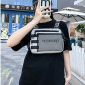 Fashion Tactical Chest Bag for Women Letter Waist Pack Functional Bullet Hip Hop Γιλέκο Streetwear Τσάντες Unisex Μαύρη τσάντα στήθους Rig