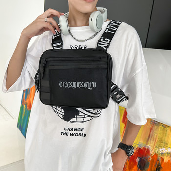 Fashion Tactical Chest Bag for Women Letter Waist Pack Functional Bullet Hip Hop Γιλέκο Streetwear Τσάντες Unisex Μαύρη τσάντα στήθους Rig