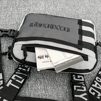 Fashion Tactical Chest Bag for Women Letter Waist Pack Functional Bullet Hip Hop Γιλέκο Streetwear Τσάντες Unisex Μαύρη τσάντα στήθους Rig