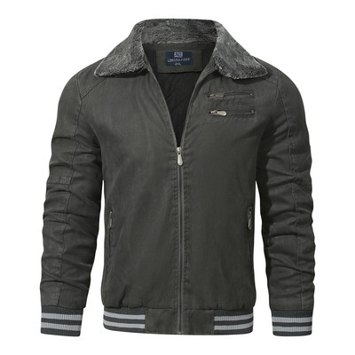 Φθινοπωρινό χειμωνιάτικο τζάκετ Ανδρικά γούνινα μπουφάν Tactical Military Jackets Παλτό Plus Size 5XL Fashion Casual Ανδρικά
