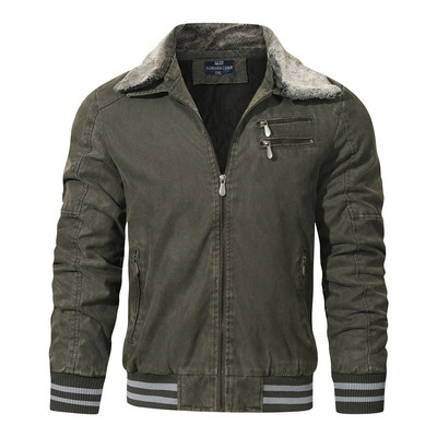Φθινοπωρινό χειμωνιάτικο τζάκετ Ανδρικά γούνινα μπουφάν Tactical Military Jackets Παλτό Plus Size 5XL Fashion Casual Ανδρικά