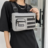 Λειτουργική τακτική τσάντα στήθους για γυναίκα μόδας σφαίρα Hip hop γιλέκο Streetwear Τσάντες μέσης Unisex Μαύρη τσάντα στήθους HW3428