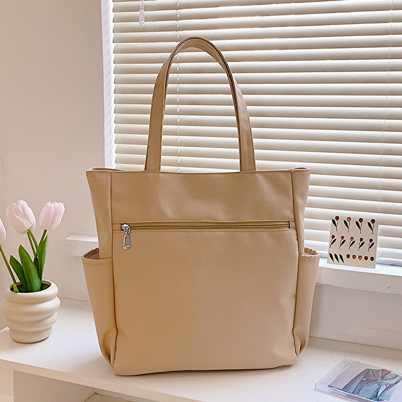 Ženska modna torba na rame Jednobojna platnena sveučilišna torba velikog kapaciteta Elegantna hobo torba Više džepova Torbe za van