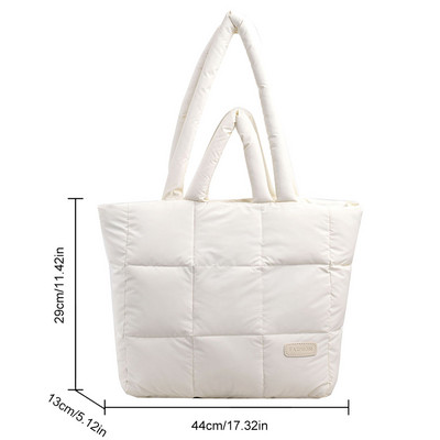 Τσάντα ώμου με βαμβακερή επένδυση για γυναικείες τσάντες με φυσαλίδες Τσάντα χειρός επάνω τσάντα χειμερινής καπιτονέ Cloud τσάντα Puffy commute τσάντες αγορών