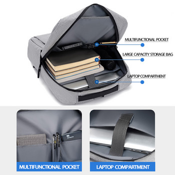 Επαγγελματικό σακίδιο πλάτης για άνδρες Γυναικείες Πολυλειτουργικές αδιάβροχες τσάντες φορητού υπολογιστή με νάιλον φόρτισης USB σχολική τσάντα casual σακίδιο