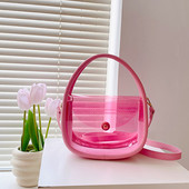 Διάφανη τσάντα χιαστί λέιζερ για γυναίκες Μίνι τσάντα ώμου Μίνι τσάντα τσάντα τσάντα τσάντα τσάντα τσάντα τσάντα τσάντα με χρώμα καραμέλα