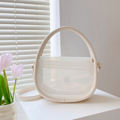 Διάφανη τσάντα χιαστί λέιζερ για γυναίκες Μίνι τσάντα ώμου Μίνι τσάντα τσάντα τσάντα τσάντα τσάντα τσάντα τσάντα τσάντα με χρώμα καραμέλα