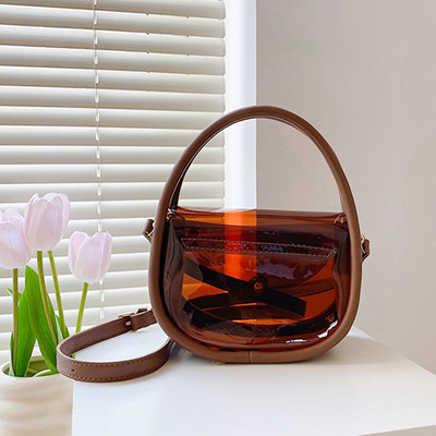 Διάφανη τσάντα χιαστί λέιζερ για γυναίκες Μίνι τσάντα ώμου Μίνι τσάντα τσάντα τσάντα τσάντα τσάντα τσάντα τσάντα τσάντα με χρώμα καραμέλα