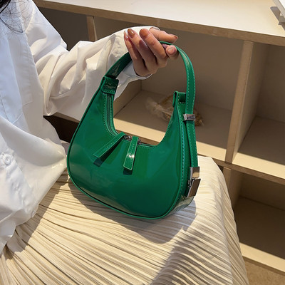 Naiste nahast õlakott Tõmblukk Vintage kandekott Chic Retro käekott PU kaenlaaukott Reisi tutvumiskott