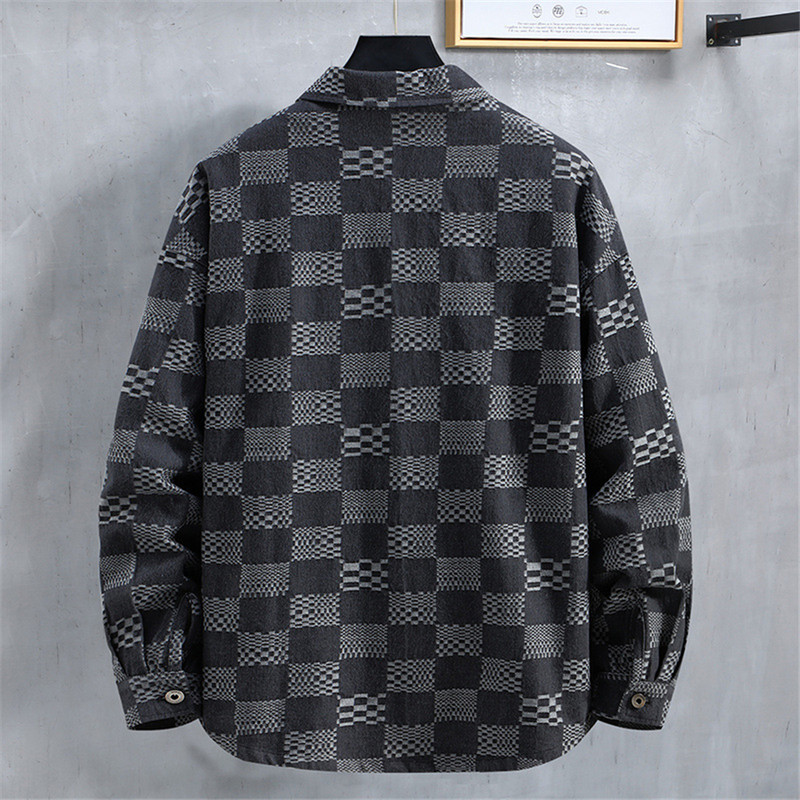 Pánska džínsová bunda s kockovanou potlačou, plus veľkosť 10XL 11XL, bundy, kabáty, jar, jeseň, džínsové bundy 10XL 11XL, veľká veľkosť pre mužov