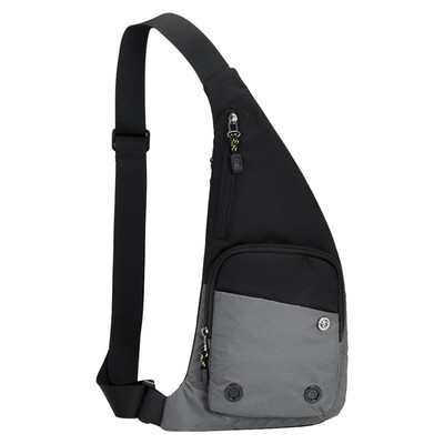 Ανδρική τσάντα στήθους Αντικλεπτική νάιλον τσάντα ώμου Αδιάβροχη σφεντόνα Daypack Μικρό φερμουάρ για ταξίδι πεζοπορία για αθλητική ποδηλασία για εξωτερικούς χώρους