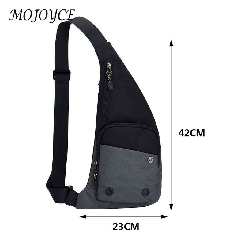Ανδρική τσάντα στήθους Αντικλεπτική νάιλον τσάντα ώμου Αδιάβροχη σφεντόνα Daypack Μικρό φερμουάρ για ταξίδι πεζοπορία για αθλητική ποδηλασία για εξωτερικούς χώρους