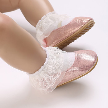 Βρεφικά κοριτσάκια Princess Παπούτσια μονόχρωμα παπιγιόν Flats Casual φόρεμα για περπάτημα για νεογέννητα βρέφη Παιδικά παπούτσια