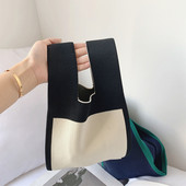 Γυναικείες πολύχρωμες τσάντες μεγάλης χωρητικότητας Υφαντές γυναικείες τσάντες χειρός Wear Resistance Breathable Εγχειρίδιο Φορητές Γυναίκες Αγορές