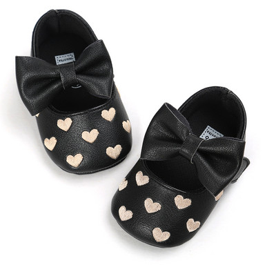 Pantofi de prințesă pentru fetiță Pantofi pentru pătuț pentru bebeluși, cu fundă, cu franjuri, cu talpă moale, anti-alunecare, plată, cu talpă moale, pentru primii plimbări pentru bebeluși, 0-18 m, piele PU