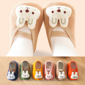 Sügistalvine väikelapse pehme tallaga sokid, soojad sokid jalatsid poisile tüdrukule lastele, pehmed libisemisvastased esimesed jalakäijad, laste sisejalatsid