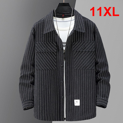 Vintage Stripe Stripe Vyriškas plius dydis 10XL 11XL Paltai Striukės Mados Kasdienis pavasario rudens paltas Vyriškas Didelis dydis 10XL 11XL