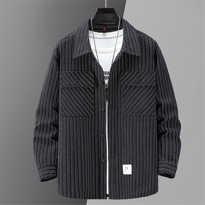 Vintage prugasta jakna Muškarci Plus Veličina 10XL 11XL Kaputi Jakne Modni Ležerni Proljetno Jesen Kaput Muški Velika Veličina 10XL 11XL