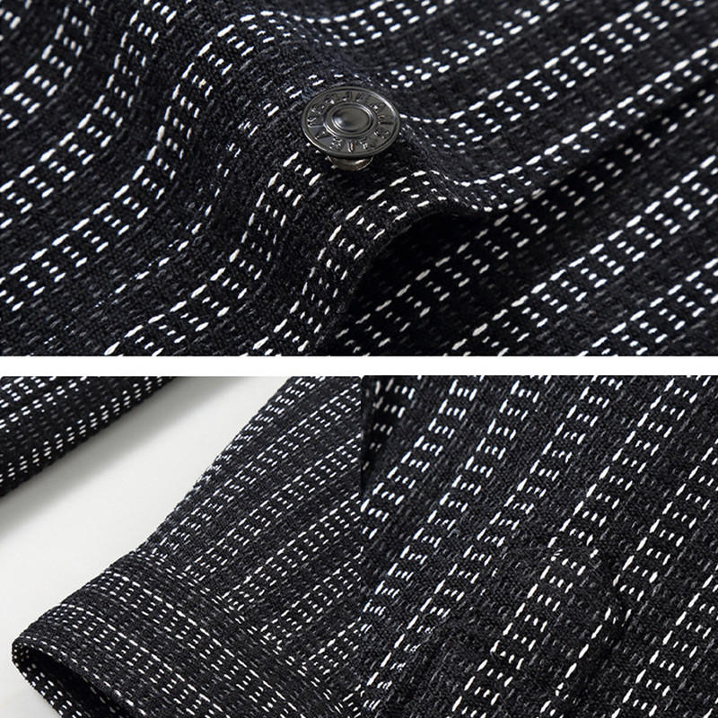 Vintage prugasta jakna Muškarci Plus Veličina 10XL 11XL Kaputi Jakne Modni Ležerni Proljetno Jesen Kaput Muški Velika Veličina 10XL 11XL