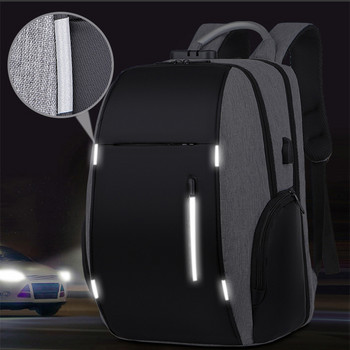 Мъжки раници против кражба 22L раница за пътуване с USB зареждане 15,6-инчови раници за лаптоп Мъжки водоустойчиви училищни чанти за спорт на открито