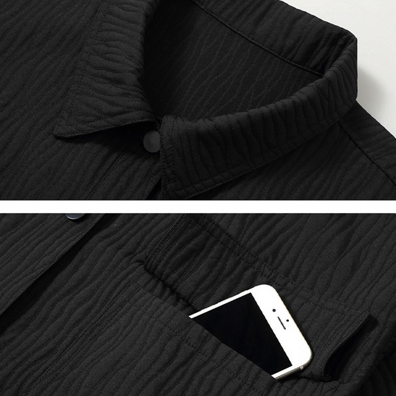 Pánska bunda veľkosti 11XL, jednofarebné kabáty, jarná jesenná bunda na gombíky, pánska veľká veľkosť, vrchné oblečenie, čierna