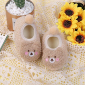 Zimné protišmykové papuče pre dievčatá a chlapcov, papuče do postieľky, zahrubnuté, pre batoľatá