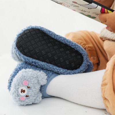 Zimné protišmykové papuče pre dievčatá a chlapcov, papuče do postieľky, zahrubnuté, pre batoľatá