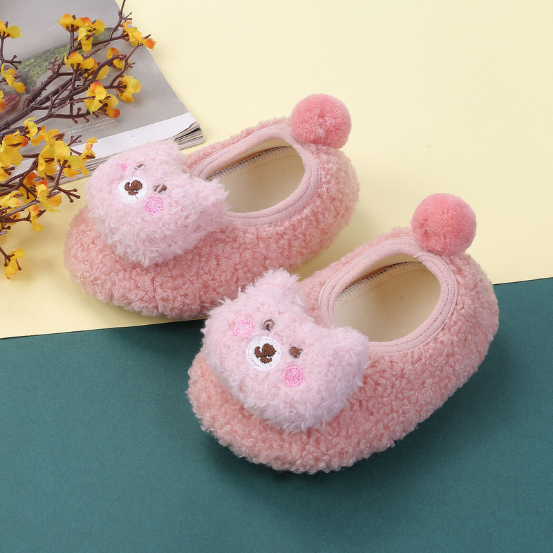 Zimné protišmykové papuče pre dievčatá a chlapcov, papuče do postieľky, zahrubnuté, pre batoľatá