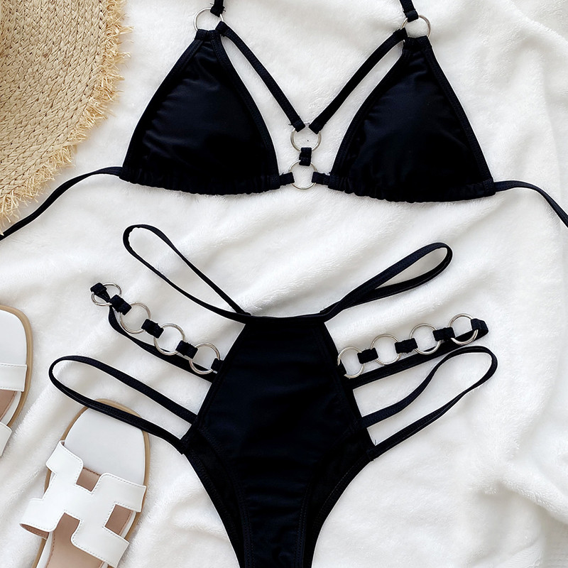 Γυναικείο ατσάλινο σετ μπικίνι 2023 Extreme σέξι μαγιό 2 τεμαχίων Push Up Γυναικείο μαγιό Thong Beach Wear Damen Hot