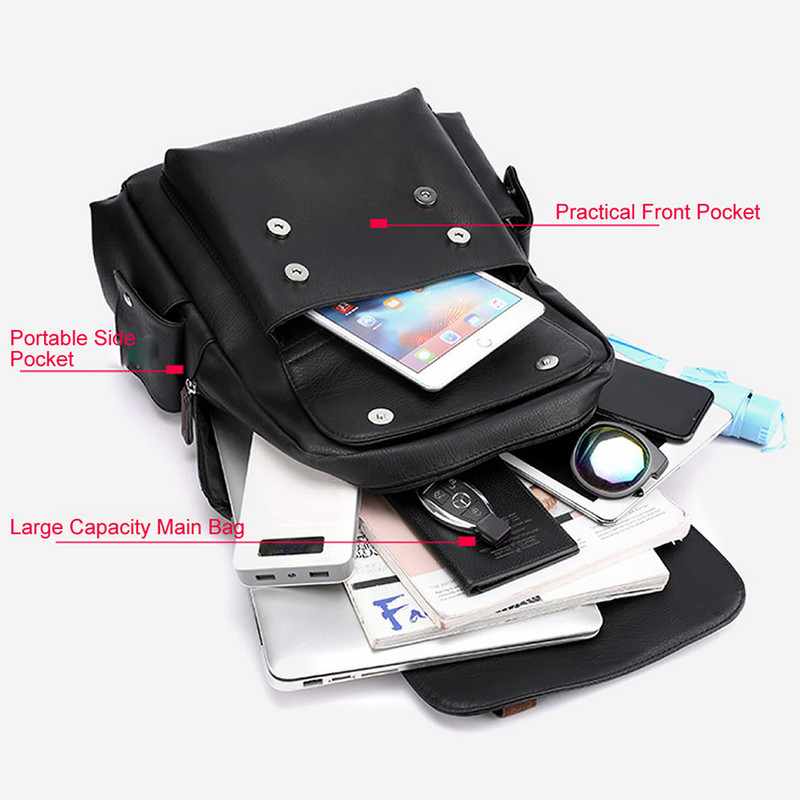 GNWXY kórejská verzia vysokoškolského štýlu PU mäkký kožený batoh s veľkou kapacitou na cestovné notebooky pre 15,6-palcový dropshipping