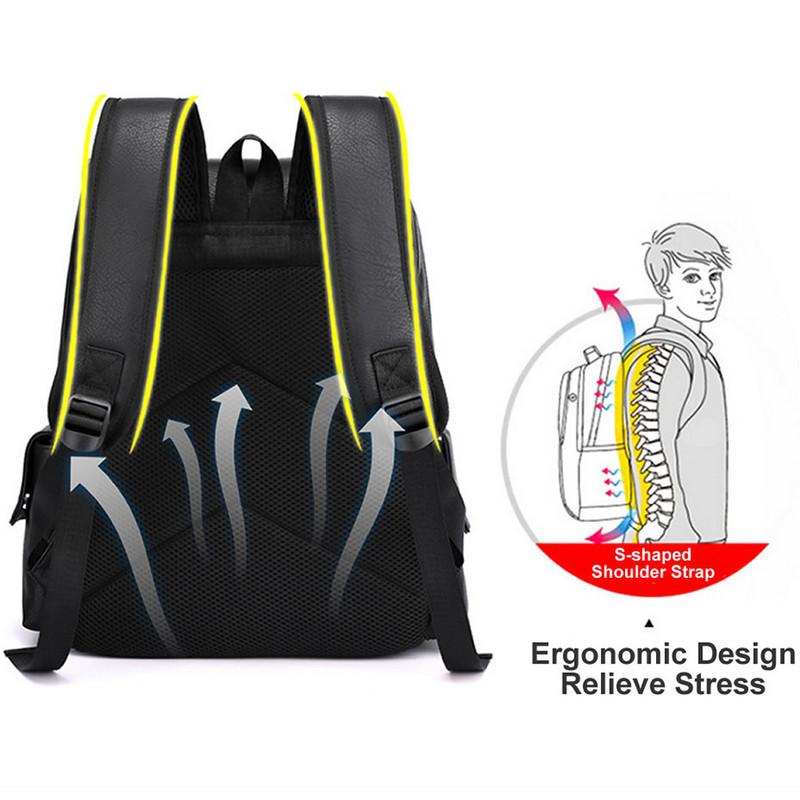 GNWXY kórejská verzia vysokoškolského štýlu PU mäkký kožený batoh s veľkou kapacitou na cestovné notebooky pre 15,6-palcový dropshipping