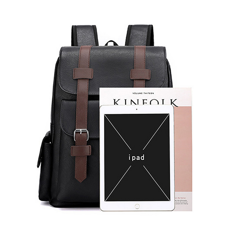 GNWXY kórejská verzia vysokoškolského štýlu PU mäkký kožený batoh s veľkou kapacitou na cestovné notebooky pre 15,6-palcový dropshipping
