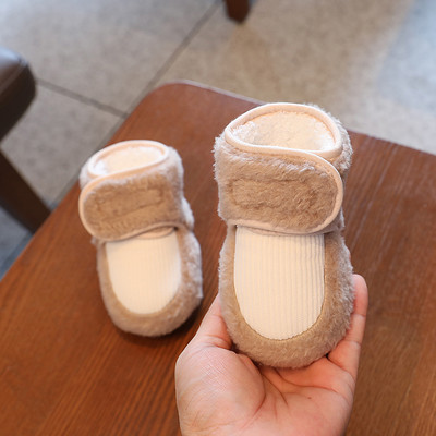 HAIZHIW 0-18M Moda Bebeluș Toamnă Iarnă Cizme Bebeluș Fetiță Băieți Iarna Călduți Pantofi Copii mici Mingi Fuzzy First Walkers Pantofi pentru copii