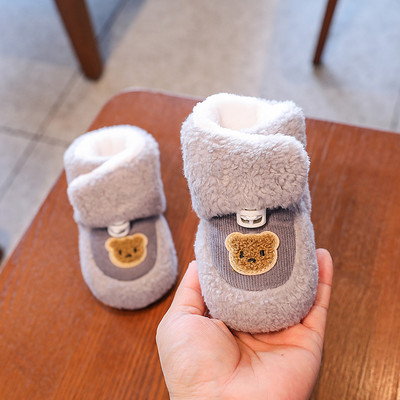 HAIZHIW 0-18M Moda Bebeluș Toamnă Iarnă Cizme Bebeluș Fetiță Băieți Iarna Călduți Pantofi Copii mici Mingi Fuzzy First Walkers Pantofi pentru copii