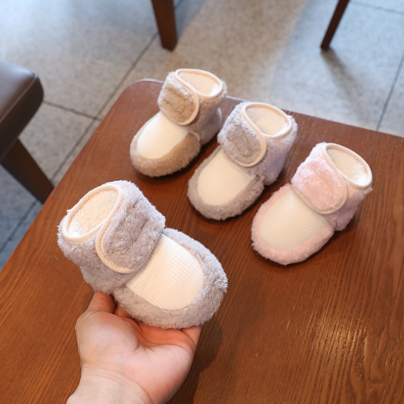 HAIZHIW 0-18M Moda Bebeluș Toamnă Iarnă Cizme Bebeluș Fetiță Băieți Iarna Călduți Pantofi Copii mici Mingi Fuzzy First Walkers Pantofi pentru copii