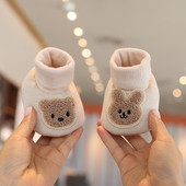 Μικρό κορίτσι Πλεκτό First Walkers Snow Boots Παπούτσια Νεογέννητο μωρό Φθινόπωρο Χειμώνας Βαμβάκι Ζεστή μαλακή σόλα Λούτρινο Prewalker