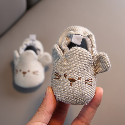 Μικρό κορίτσι Πλεκτό First Walkers Snow Boots Παπούτσια Νεογέννητο μωρό Φθινόπωρο Χειμώνας Βαμβάκι Ζεστή μαλακή σόλα Λούτρινο Prewalker