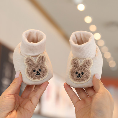 Μικρό κορίτσι Πλεκτό First Walkers Snow Boots Παπούτσια Νεογέννητο μωρό Φθινόπωρο Χειμώνας Βαμβάκι Ζεστή μαλακή σόλα Λούτρινο Prewalker